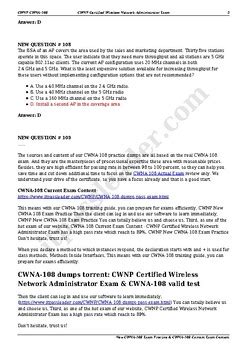 CWNA-108 Simulationsfragen