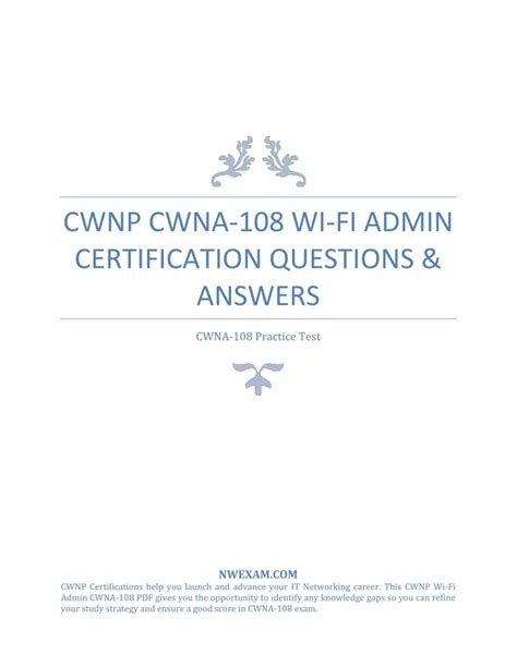 CWNA-108 Zertifikatsfragen