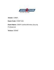 CWSP-206 PDF Testsoftware