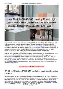 CWSP-206 Prüfungsinformationen