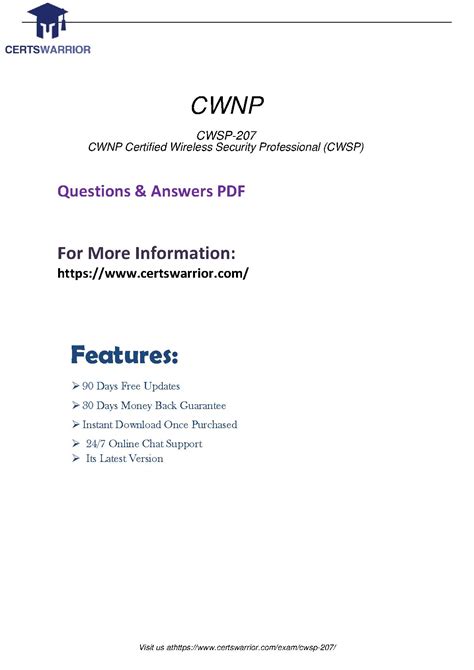 CWSP-207 Practice Exam Pdf