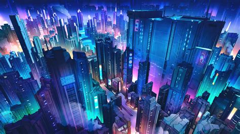 Cyberpunk Cityscape Design - muktibox.com