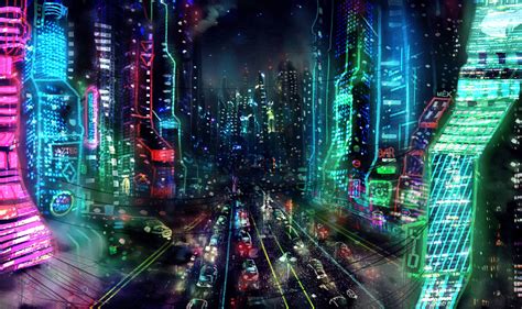 Cyberpunk Concept City Design Projects - Behance - muktibox.com