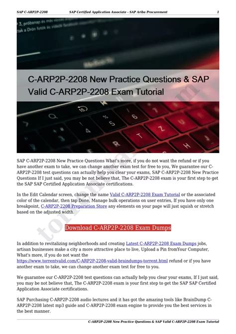 C_ARP2P_2208 Schulungsunterlagen
