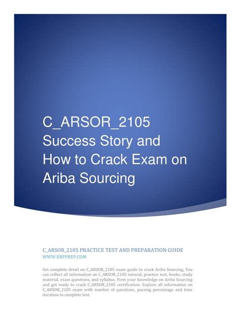 C_ARSOR_2105 Lernhilfe