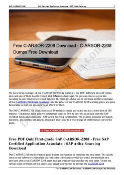 C_ARSOR_2208 PDF Demo