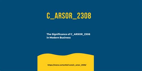 C_ARSOR_2308 Ausbildungsressourcen