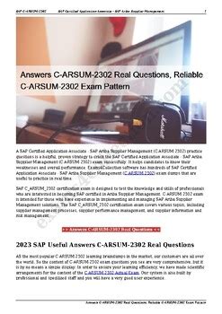 C_ARSUM_2302 Prüfung