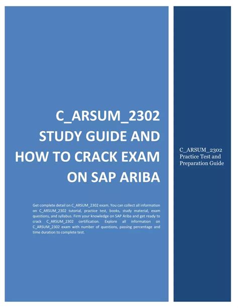 C_ARSUM_2302 Prüfungsaufgaben