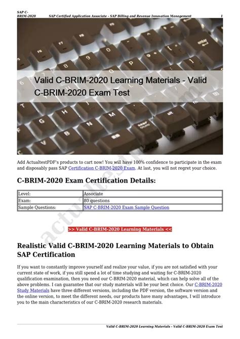 C_BRIM_2020 Online Tests