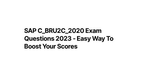 C_BRU2C_2020 Originale Fragen