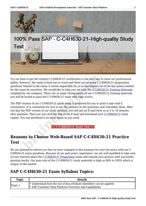 C_C4H630_21 Online Tests