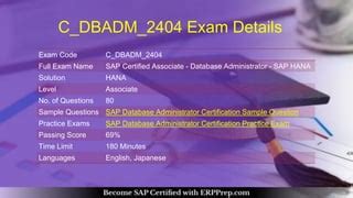 C_DBADM_2404 Exam