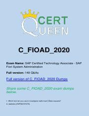 C_FIOAD_2020 Zertifikatsfragen