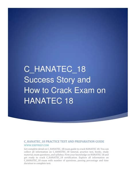 C_HANATEC_18 Trainingsunterlagen