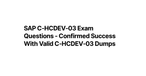 C_HCDEV_03 Dumps