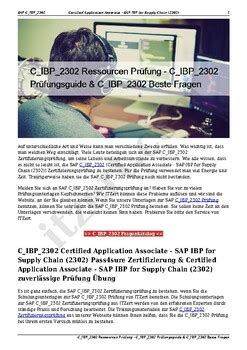 C_IBP_2302 Zertifizierung