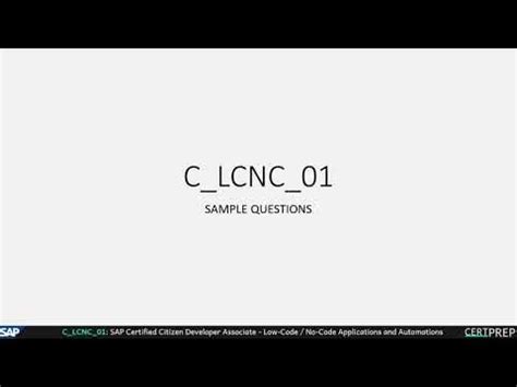 C_LCNC_01 Fragenpool