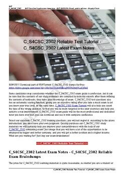 C_S4CSC_2302 Prüfungsunterlagen