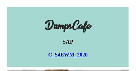 C_S4EWM_2020 Dumps