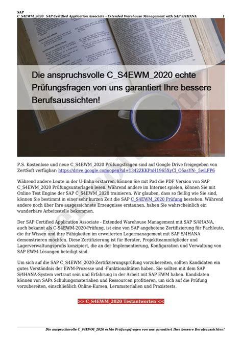 C_S4EWM_2020 Schulungsangebot