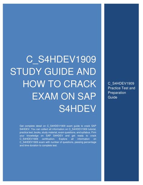 C_S4HDEV1909 Study Guide