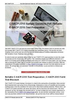 C_SACP_2215 Prüfungsinformationen