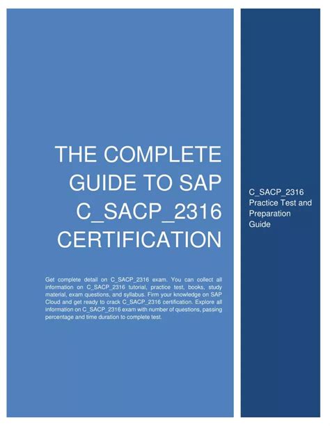 C_SACP_2316 Trainingsunterlagen