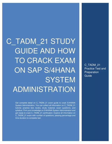 C_TADM_21 Pass4sure Study Materials