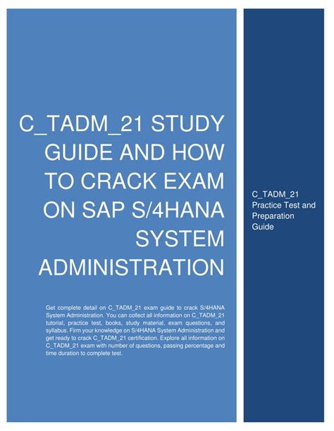 C_TADM_21 Prüfungsinformationen
