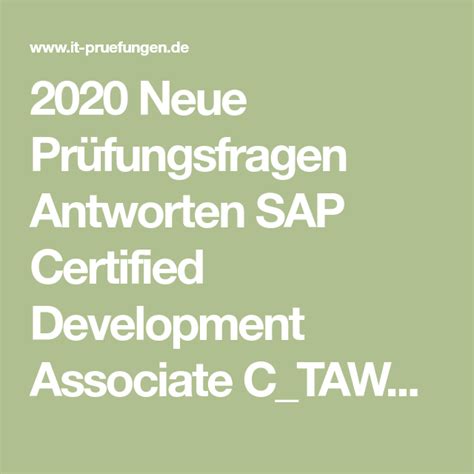 C_TAW12_750 Deutsch Prüfungsfragen