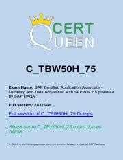 C_TBW50H_75 Zertifizierung