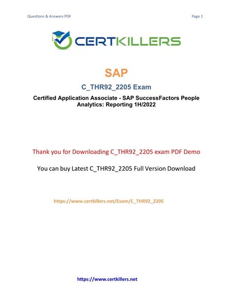 C_THR92_2105 Certification Book Torrent