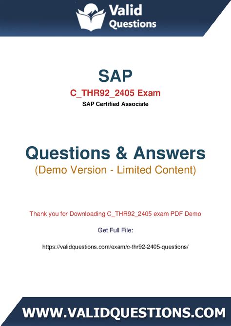 C_THR92_2405 PDF Demo