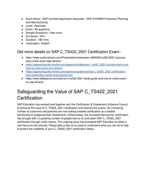 C_TS422_2021 Zertifizierung