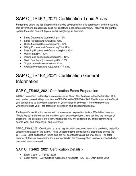 C_TS462_2021 Zertifizierung