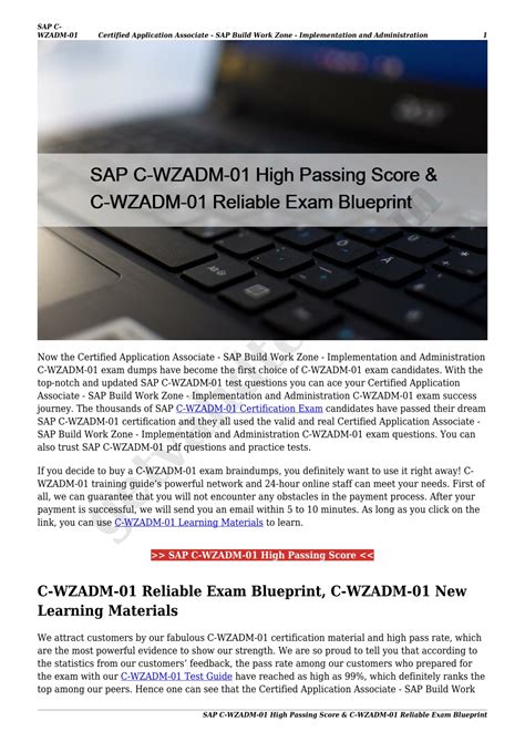 C_WZADM_01 Prüfungsinformationen