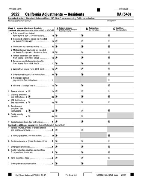 Ca 540 schedule a instructions. To complete Schedule X, check box m for "Other" on Part II, line 1, and write the explanation “Claim dependent exemption credit with no id and form FTB 3568 is attached” on Part II, line 2. Make sure to attach form FTB 3568 and the required supporting documents in addition to the amended return and Schedule X. 