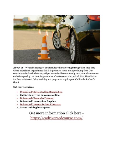 Ca Drivers Ed Course: An Internet based Driver Training Project …