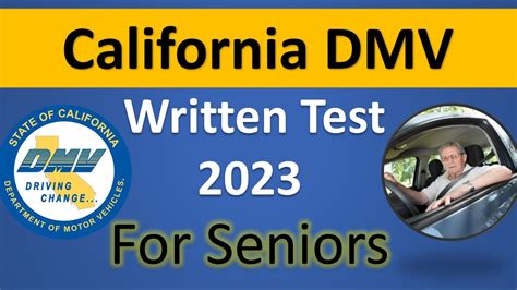 27 Feb 2024 ... Get fully prepared for your California driving license renewal with our essential video, "Senior Driving Test Questions California Renewals ...