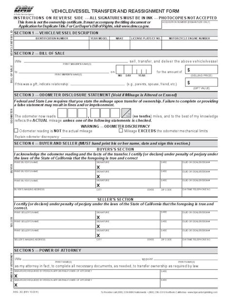How do I transfer title of my vehicle in California (CA)? The state of California DOES require a Certificate of Title in order to transfer ownership of your vehicle. If your vehicle was last titled in the state of CA we can accept a Reg 262 and Reg 227 form in place of the title. These are secure forms that can be obtained at any local DMV office.