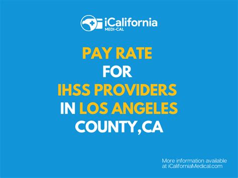 Average In Home Support Services (IHSS) Caregiver hourly pay in Los Angeles is approximately $19.58, which is 31% above the national average. Salary information comes from 20 data points collected directly from employees, users, and past and present job advertisements on Indeed in the past 36 months.. 