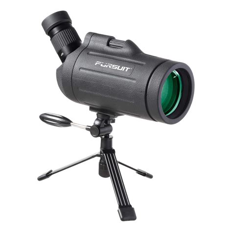 Product Description. Get the game-spotting brightness, clarity, and magnification you want at a price you can easily afford with the the Pursuit® 20-60x60mm Spotting Scope Kit. Precision-engineered, fully coated lenses deliver clean and clear images to help you spot your target in an instant. 360° rotation, variable 20–60x zoom, and quick .... 