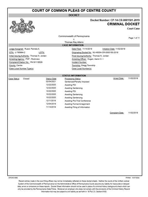 Cabell County Court Docket