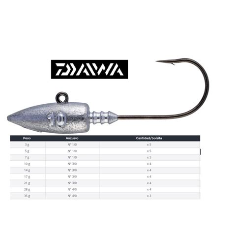 Cabeza plomada Daiwa Jig Head Darting 2 // 10g, 14g, 17g, 21g