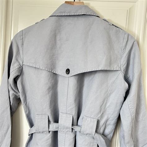 Cabi Tanner Trench Coat Sz XS Linen Cotton Blend Lightweight Jacket …