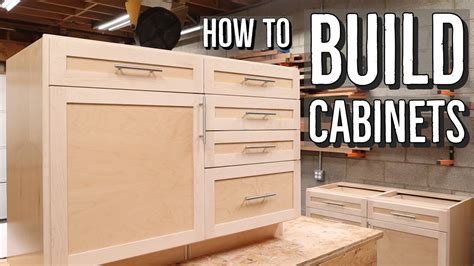 Cabinet building. Cabinets are shown standard 30" height but can be made taller or shorter as well - just adjust side cuts. MAIN CARCASS. SIDES: 2 - 1x12 @ 30" or height of cabinet **These are the plywood strips ripped to 11 3/4" widths. You can actually use any width, 11 3/4" just minimizes plywood scrap waste. SHELVES: 2+ - 1x2 @ CABINET WIDTH - 2" (you'll ... 