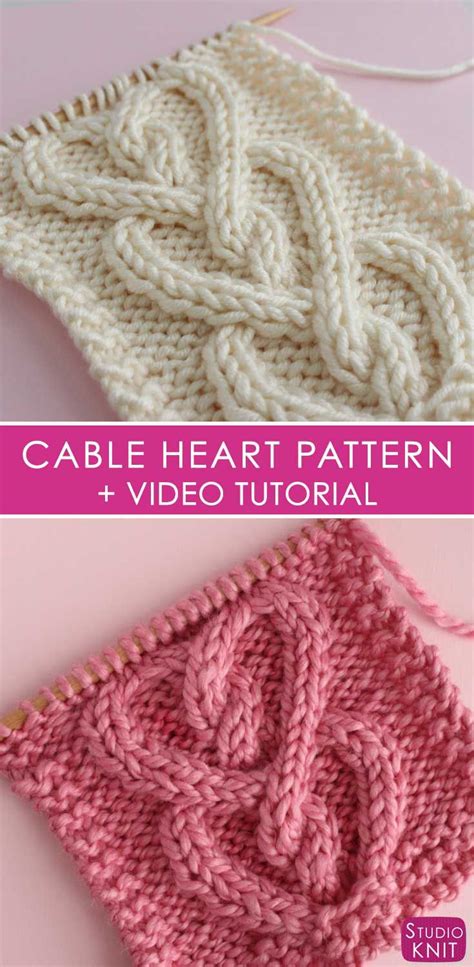 Cable Heart Knitting Pattern Free Tutorial