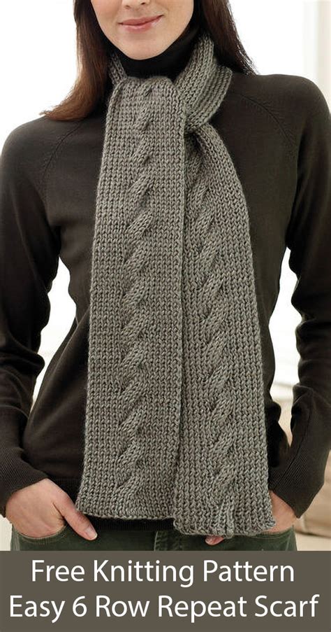 Cable Knit Scarf Knitting Pattern