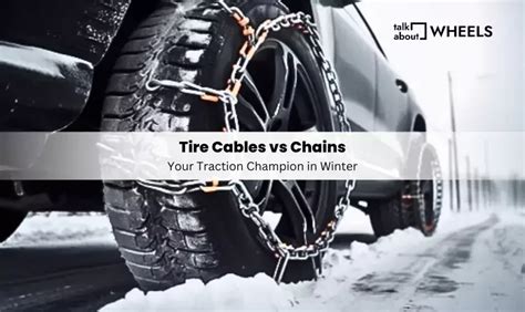 Remove the chains from the car. Place the chains near the front of the driving wheels' tires on the ground. Make sure the V-bar links on your chains are pointing up to make contact with the road surface; cable chains should be able to go in either way. Straighten the chains that run alongside the tire.